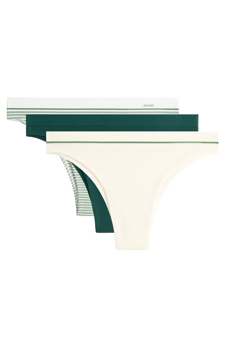 Бразильские трусы из смесовой ткани пике с 30% содержанием полиамида артикул 156220465