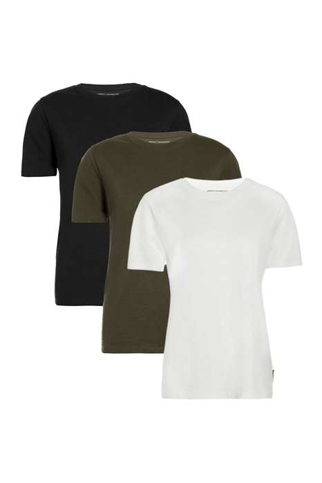 Набор из 3 хлопковых футболок с круглым вырезом артикул 152399429