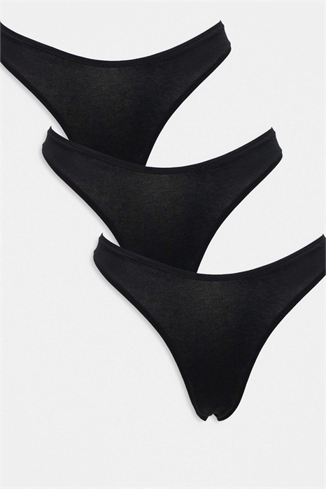 Набор из 3 хлопковых стрингов артикул 142911582