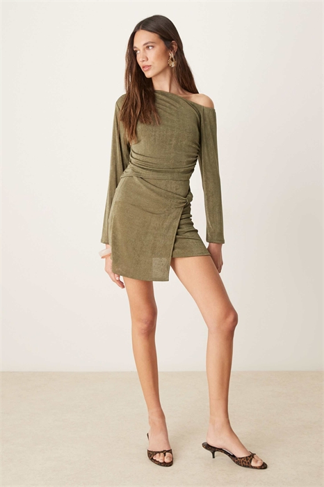 Текстурированная юбка-шорты с завязками co-ord артикул 147826364