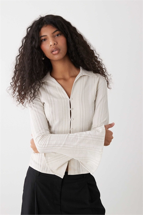 Рубашка с длинными рукавами на пуговицах артикул 154840086