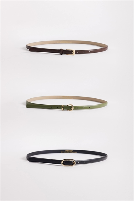Набор из 3 ремней с золотыми пряжками артикул 153813391
