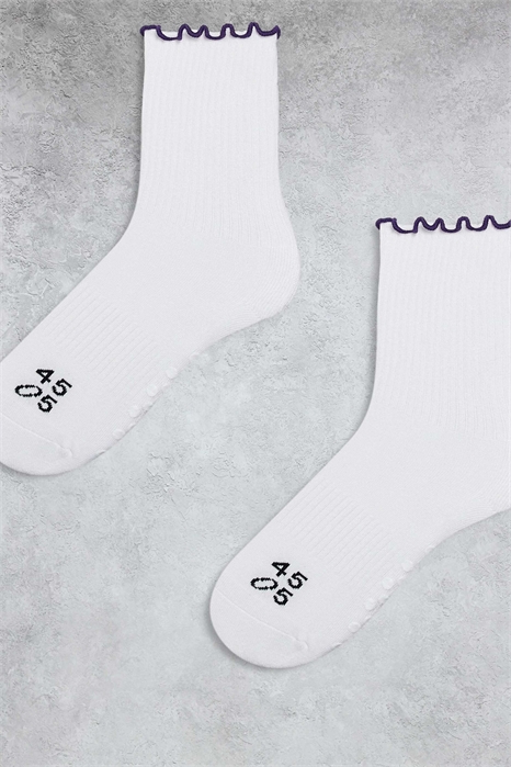 Набор из 2 пар носков для пилатеса с антискользящим покрытием и зубчатым краем артикул 152596734