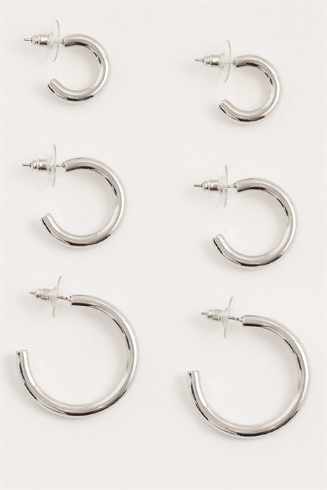 Набор из 3-х колец-серёжек артикул 155002033