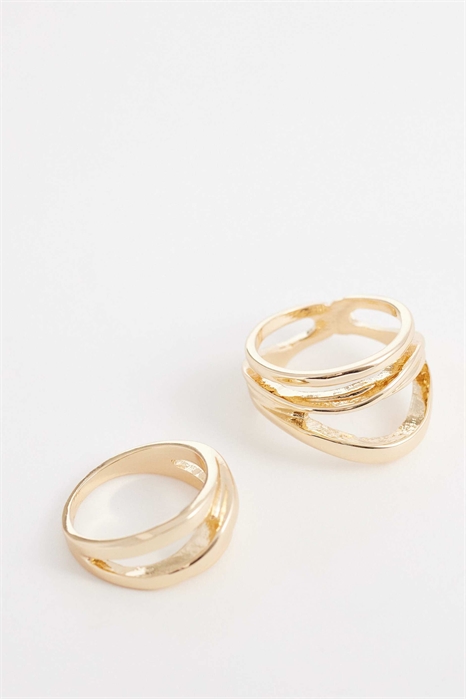 Набор из нескольких абстрактных колец ASOS DESIGN Curve артикул 154832890