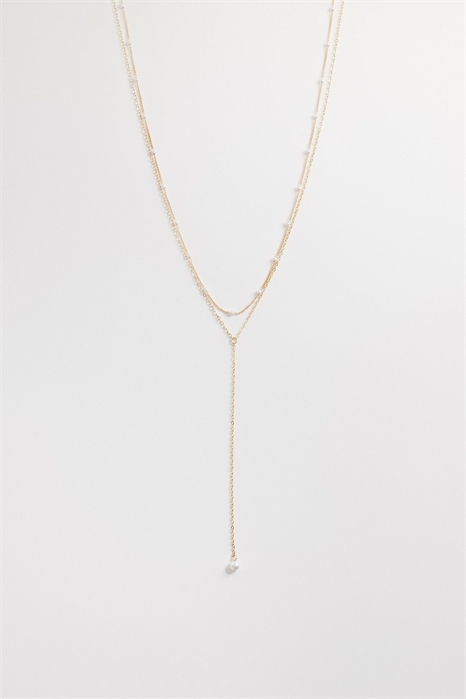ASOS DESIGN Curve: изящное колье-лариат с подвеской в виде искусственной жемчужины артикул 155408042