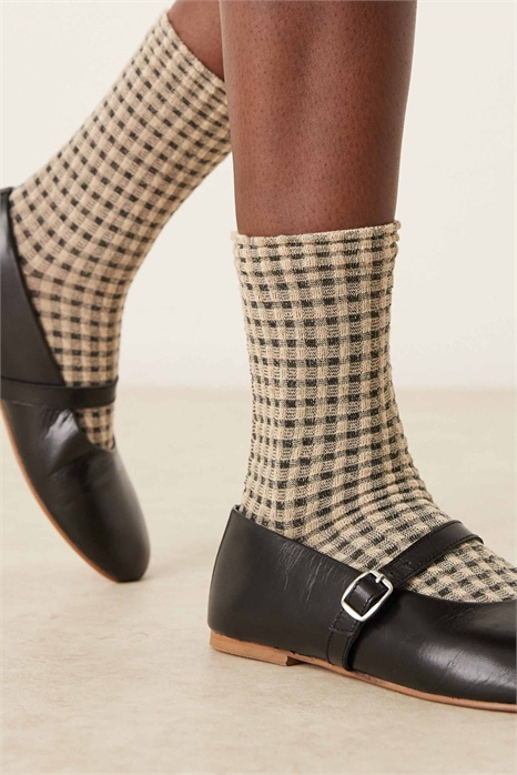 Носки с мини-клетчатым узором артикул 149142058