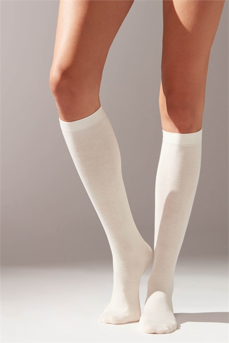 Длинные хлопковые носки из сатина артикул 153164556