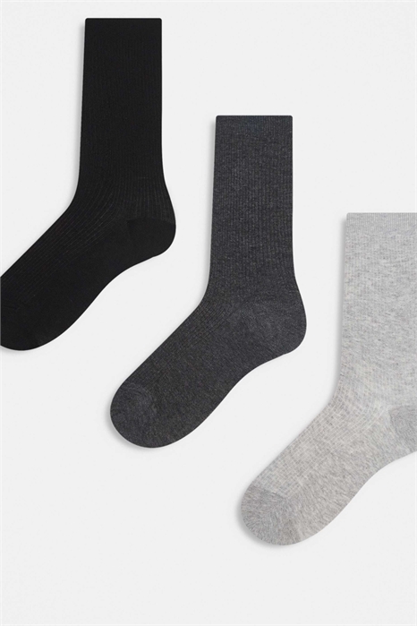 Набор из 3-х хлопковых носков с резинкой артикул 141106691