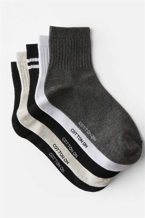 5 пар носков с четвертью голени в нескольких цветах артикул 149690984