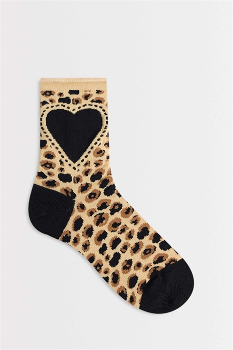 Носки с леопардовым принтом в форме сердца артикул 153716581