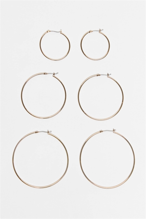Набор из 3-х колечных сережек dailyhoops артикул 153401539