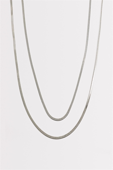 Набор из 2 длинных колье с змеевидной цепочкой артикул 152463467