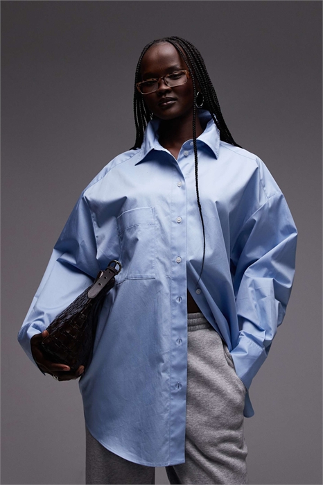 Рубашка из хлопка свободного кроя артикул 154340415