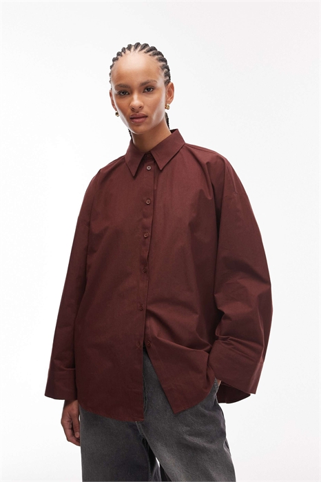 Рубашка свободного кроя с широкими рукавами артикул 152901712
