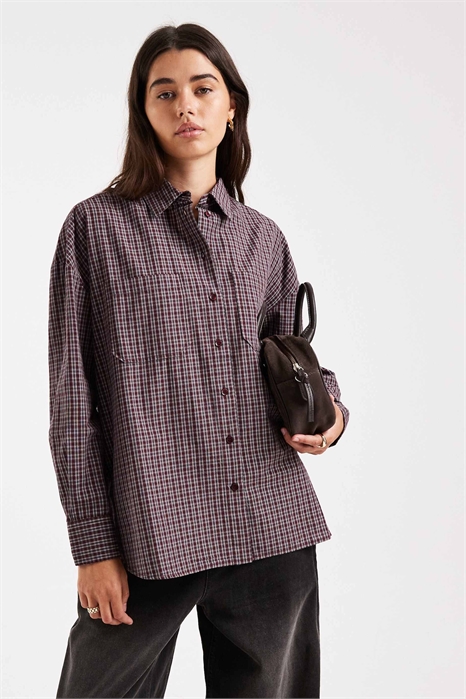 Рубашка в крупную клетку артикул 154268184