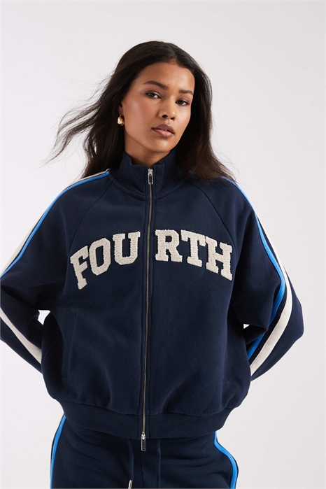 Худи с воротником-воронкой, боковыми полосками из хлопка, логотипом Borg и застежкой-молнией по всей длине co-ord артикул 154010801