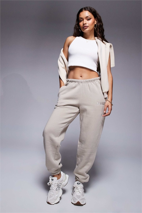 Укороченные джоггеры из хлопковой смеси с манжетами артикул 150664983