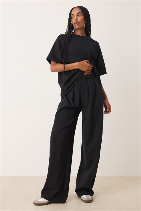 Брюки с широкими брючинами и застежкой-молнией артикул 148034758