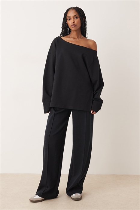 Брюки с широкими брючинами и застежкой-молнией артикул 148037097