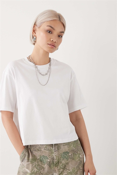Футболка прямого кроя с короткими рукавами артикул 149103586
