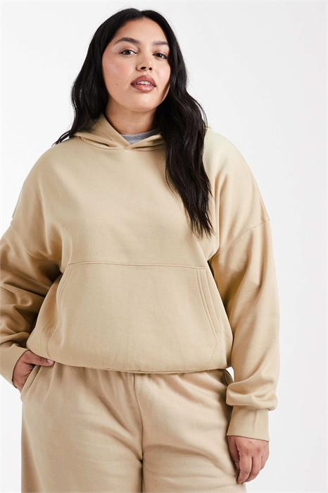 ASOS DESIGN Curve — толстовка с капюшоном и завышенной спинкой артикул 151220486