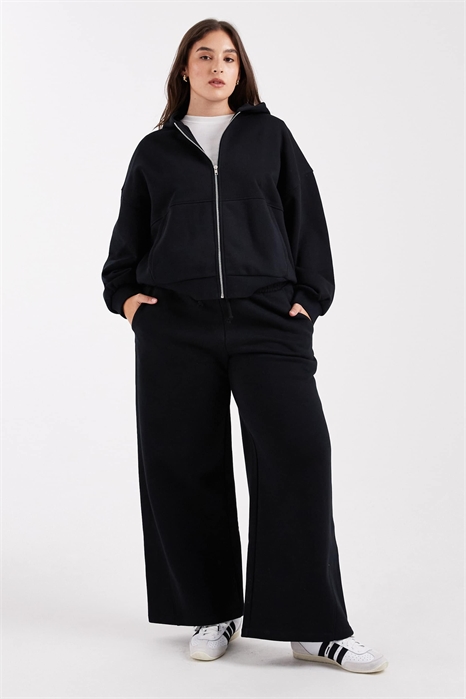 ASOS DESIGN Curve: джоггеры премиум-класса с широкими брючинами и швами, плотность ткани 500 г/м² артикул 150783719