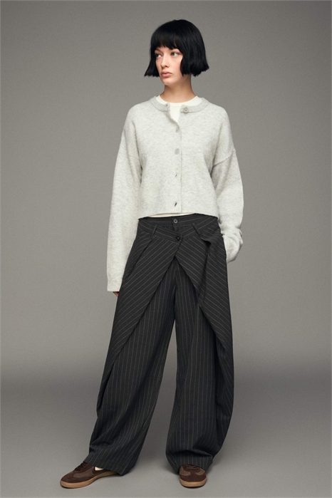 Брюки-кюпе с складками артикул 154270362