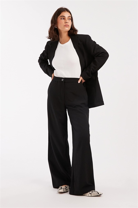 Брюки свободного кроя с прямыми брючинами артикул 137111423