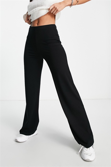 Простые брюки из джерси с широкими брючинами артикул 131385127