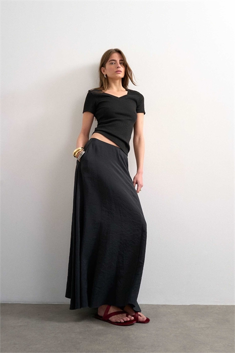 Юбка-макси из купро с узором «полный круг» артикул 153146131