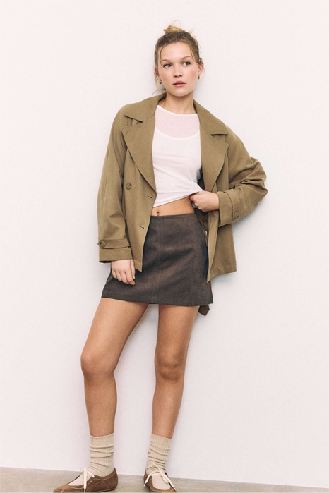 Мини-юбка из искусственной замши артикул 155957584