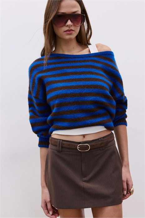 Мини-юбка с ремнем артикул 155574904