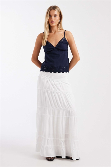 Макси-юбка с отворотом артикул 155638038