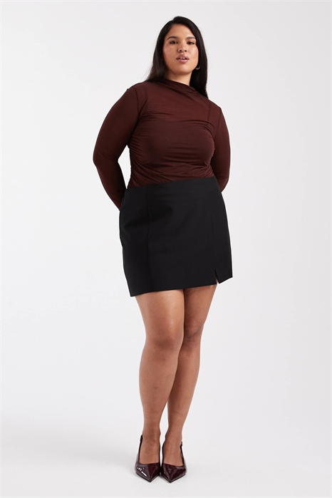 ASOS DESIGN: приталенная мини-юбка с разрезом для полных артикул 153154013