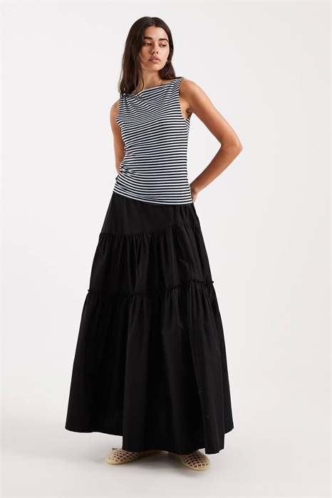 Асимметричная многослойная юбка-макси в стиле бохо артикул 152234173