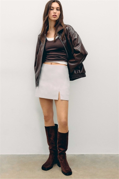 Юбка-шорты с боковым разрезом артикул 155663777