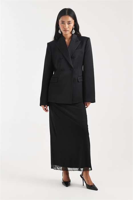 Юбка-миди из сетки артикул 150177469