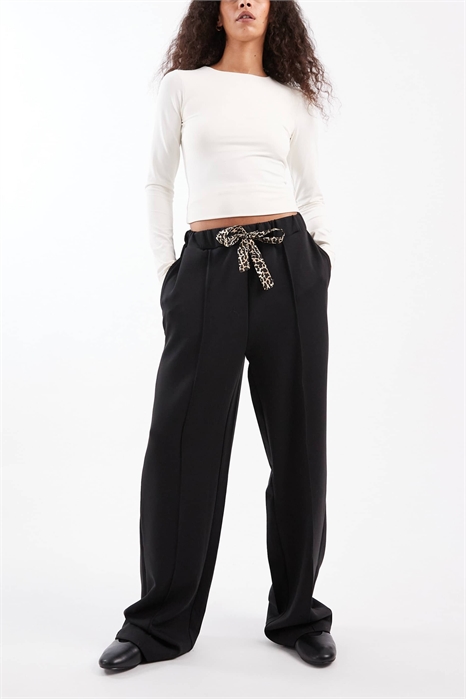 Брюки с бантиком в леопардовом принте артикул 151055095