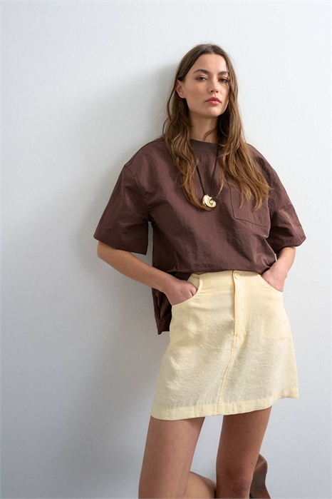 Сверхмягкая мини-юбка из купро артикул 146838811