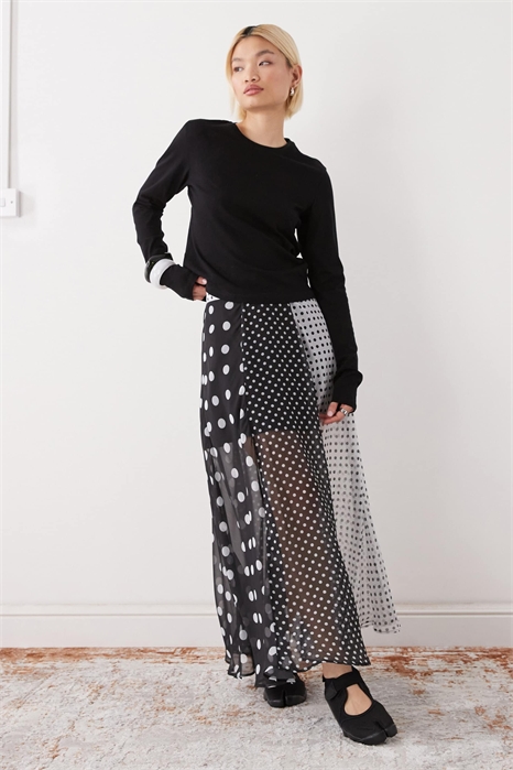 Юбка макси из прозрачной ткани артикул 153085678