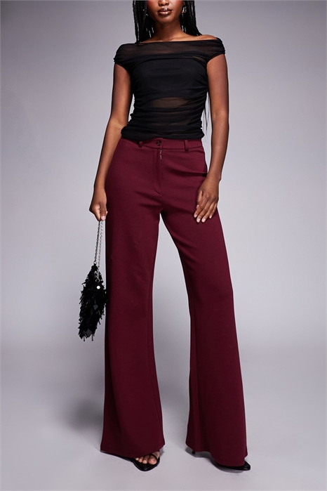 Брюки из джерси с широкими брючинами, сшитые на заказ артикул 147967620