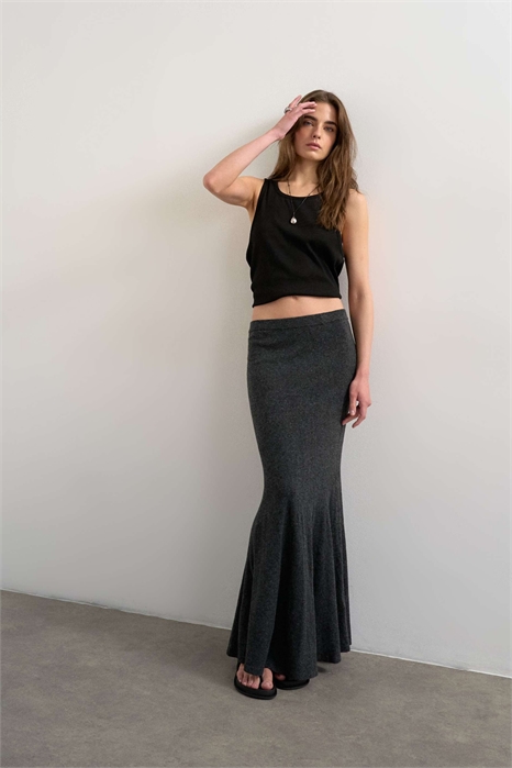 Юбка из трикотажа с ребристой фактурой co-ord артикул 154672982