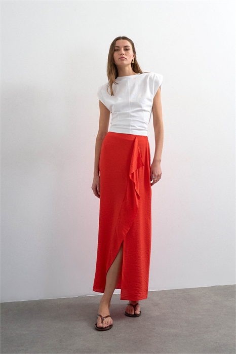 Юбка-миди с запахом артикул 146849456