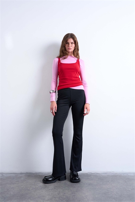 Брюки-клёш из тонкой ткани артикул 146791267