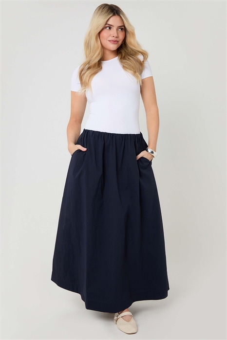 Юбка макси с сборками на талии артикул 155550772