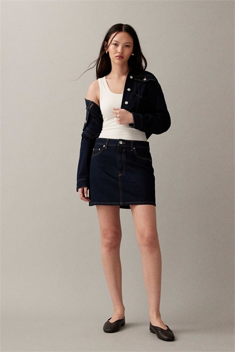 Мини-юбка А-силуэта с высокой талией артикул 153750364