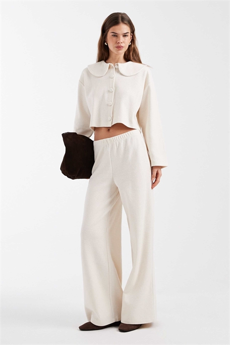 Брюки с мягкой ребристой отделкой и широкими брючинами co-ord артикул 155831879