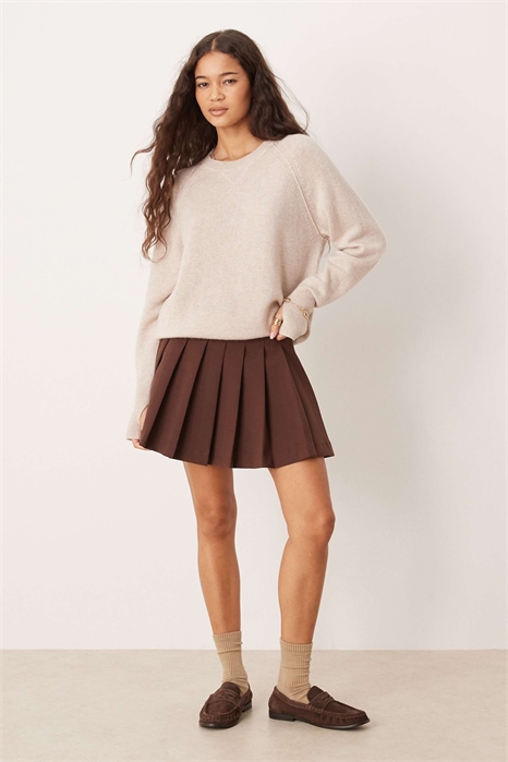 Мини-юбка в складку артикул 153398221