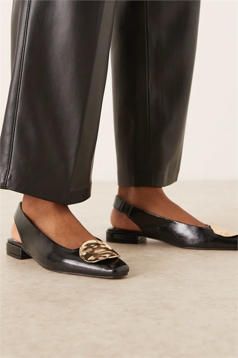 Балетки со шнурком сзади и роскошной отделкой артикул 152321508